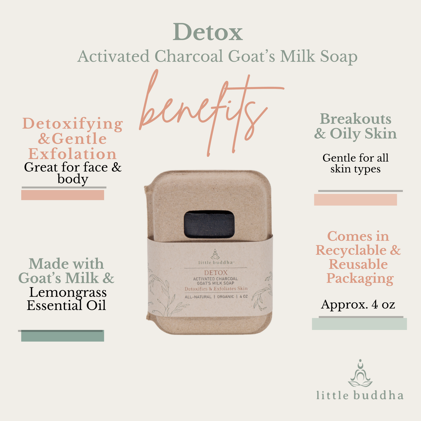 Detox Activated Charcoal Goat's Milk Soap