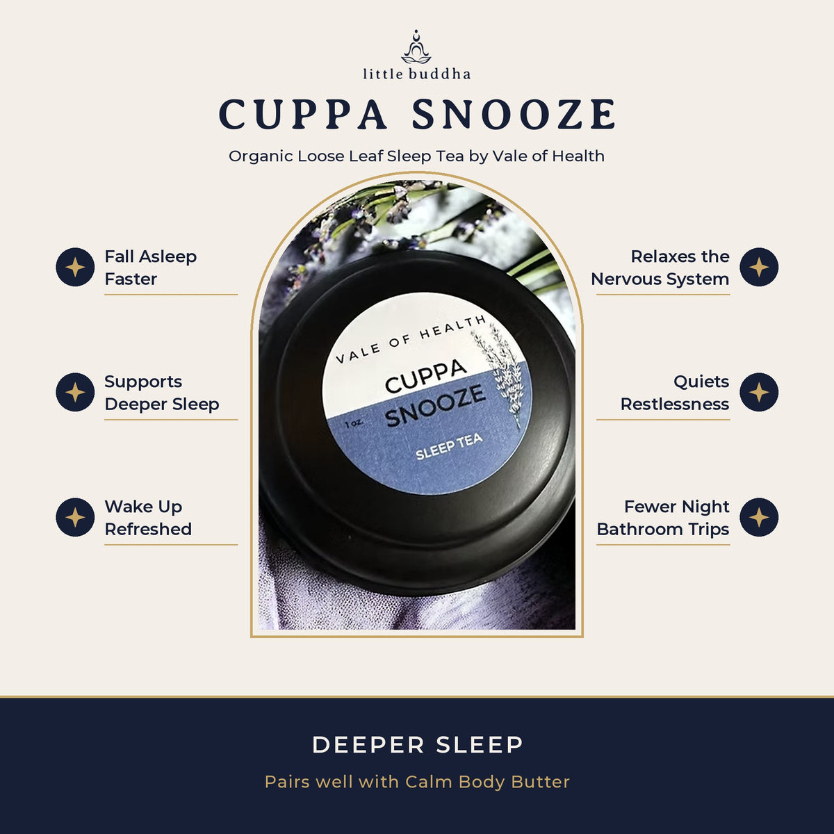 Deep Sleep Holiday Set: CALM + Cuppa Snooze Sleep Tea