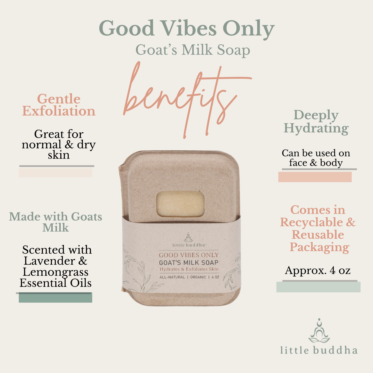 Good Vibes Only Goat's Milk Soap