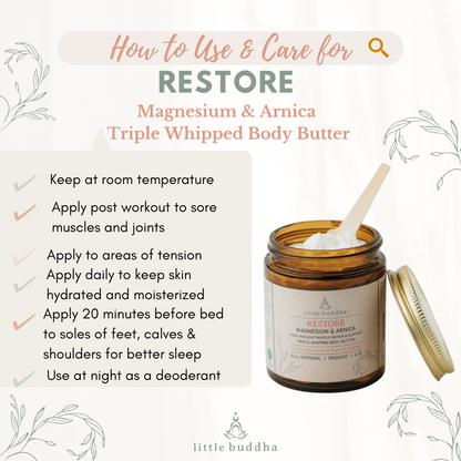 Pre- Launch- Restore Magnesium & Arnica Triple Whipped Body Butter