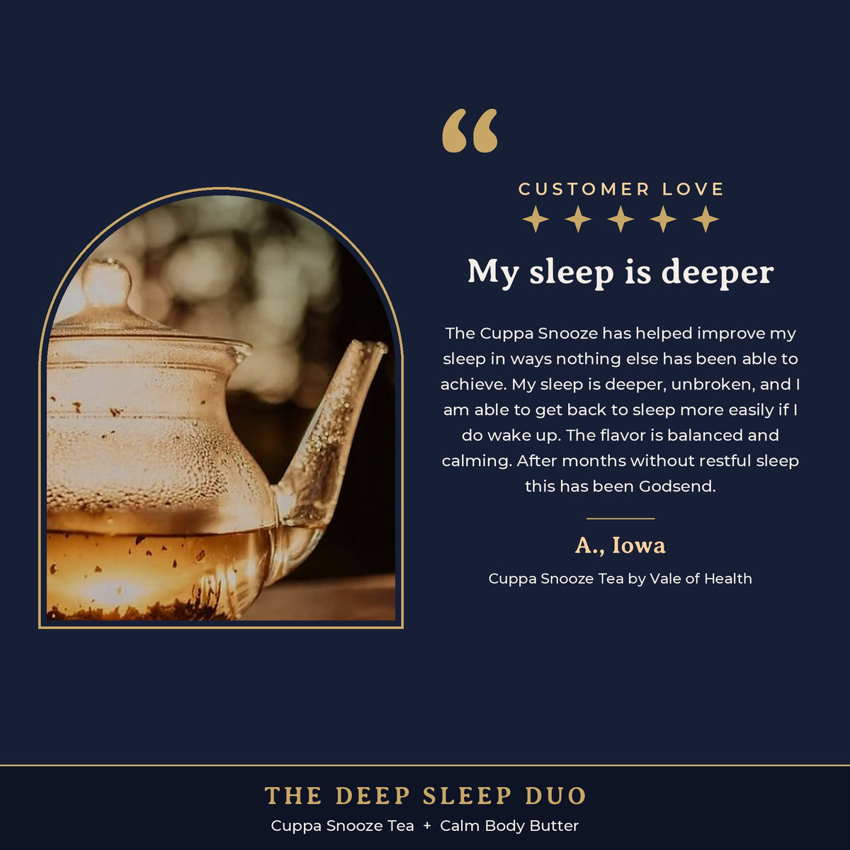 Deep Sleep Holiday Set: CALM + Cuppa Snooze Sleep Tea