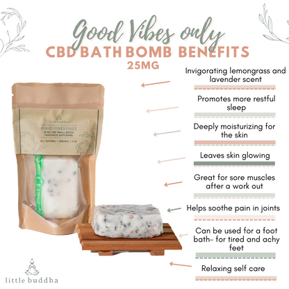 Good Vibes Only Bath Bomb (25mg CBD)